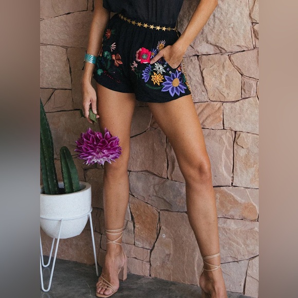 RESERVED💫Chasing Unicorns Every Little Thing She Does Is Magic Silk Crepe Shorts - Picture 10 of 17